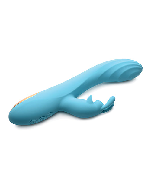 Curve Toys Power Bunnies Snuggles 10x 矽膠兔子振動器 - 藍色 Product Image.