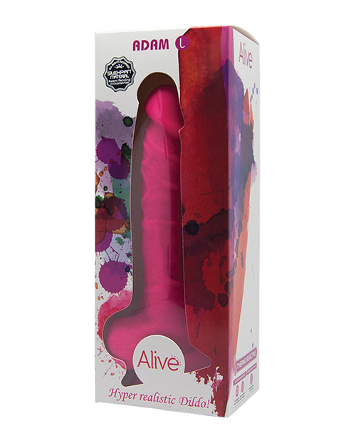 Consolador hiperrealista Alive Adam - Tamaño grande, color rosa fuerte Product Image.