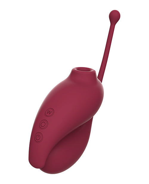 Adrien Lastic Double Ecstasy Clitoral Suction Stimulator & Vibrating Egg - Red