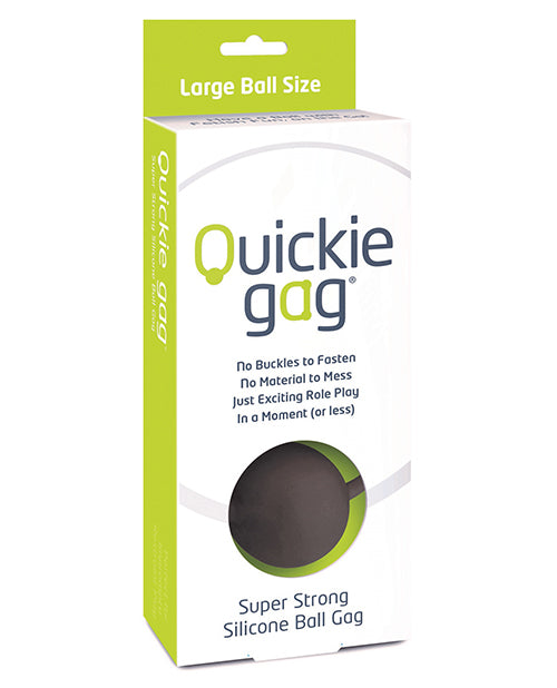 Mordaza de bola Quickie con correa sedosa: bola de 35 mm - Silencio y deseo íntimos Product Image.