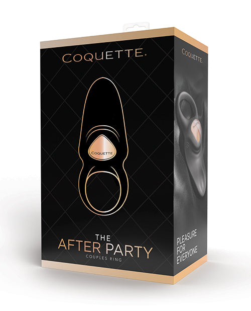 Anillo para parejas Coquette After Party - Negro/Oro rosa: intensifica tu conexión Product Image.