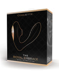 Coquette Royal Embrace: Estimulador dual negro/oro rosa