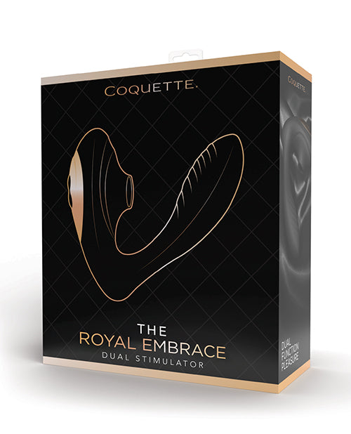 Coquette Royal Embrace：黑色/玫瑰金雙刺激器 Product Image.