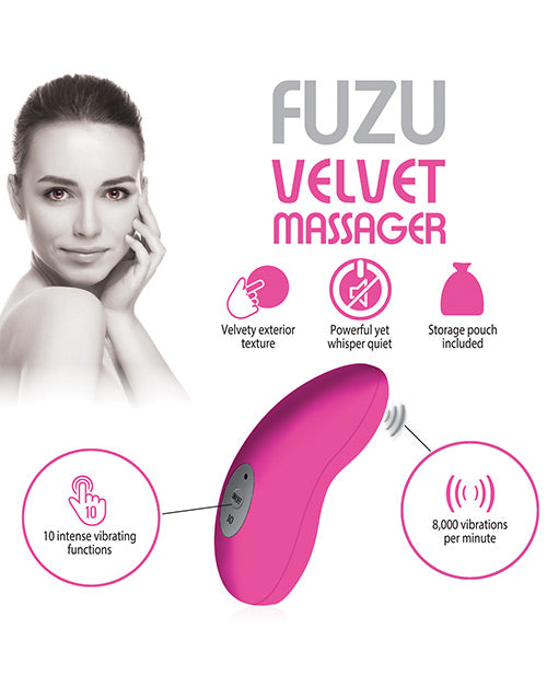 Fuzu Velvet Massager: Ultimate On-the-Go Relaxation Product Image.