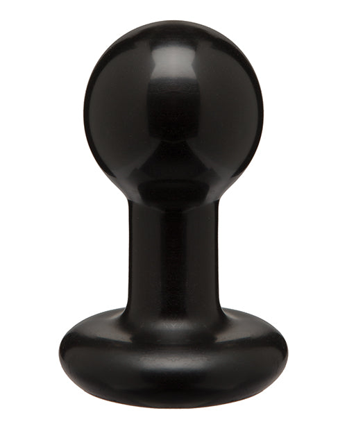 Doc Johnson 4.75" Round Black Butt Plug - Ultimate Anal Pleasure Product Image.