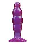 紫色光譜凝膠肛門填充物：5 吋氣泡和吸盤底座