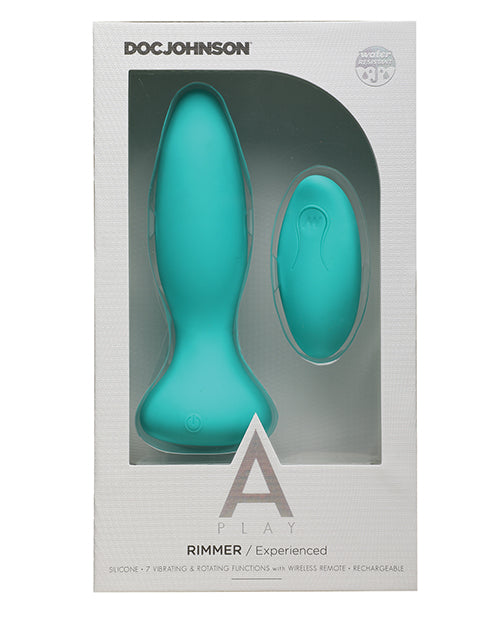 A Play Rimmer Rechargeable Silicone Anal Plug with Remote Product Image.