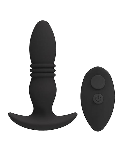 A Play Rise Rechargeable Silicone Anal Plug with Remote 🖤 Product Image.
