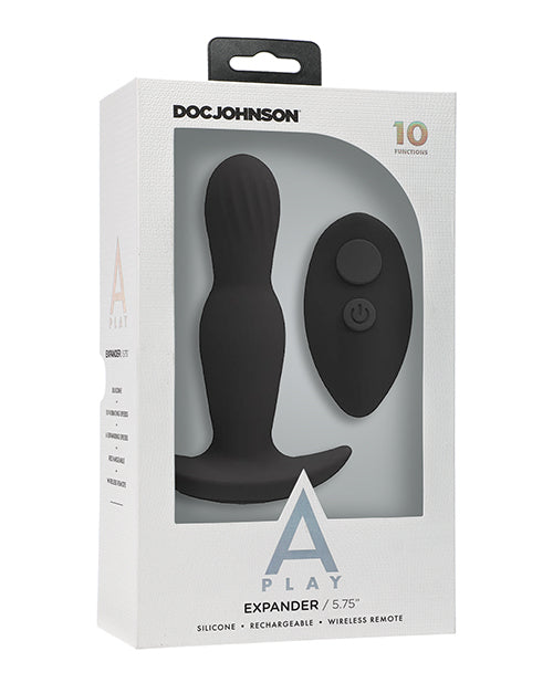 A Play Expander Rechargeable Silicone Anal Plug with Remote - Royal Blue Product Image.