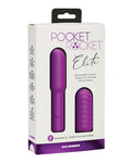 Sky Blue Pocket Rocket Elite: Rechargeable Pleasure with Customisable Sleeve