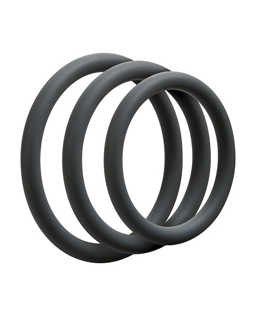 OptiMALE Thin C-Ring Set: Anillos de mejora íntima premium de Doc Johnson Product Image.