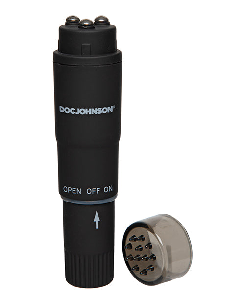 "Doc Johnson Black Magic Pocket Rocket: Unparalleled Pleasure" Product Image.