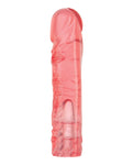 8 吋水晶果凍粉紅色綁帶式陰莖 - 真實、安全、對身體安全