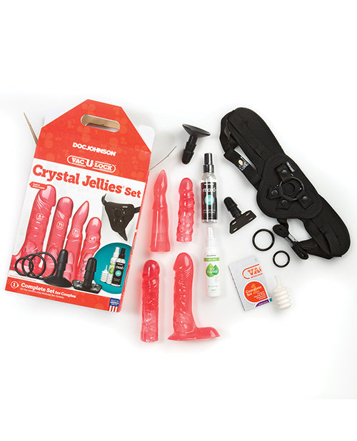 Kit completo de correas rosadas con accesorios Crystal Jellies Product Image.