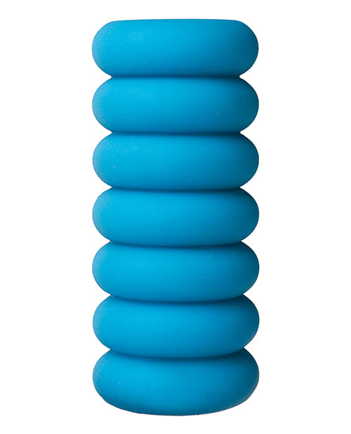 Mood Thrill Blue Triple-Texture Stroker: Ultimate Pleasure Experience Product Image.