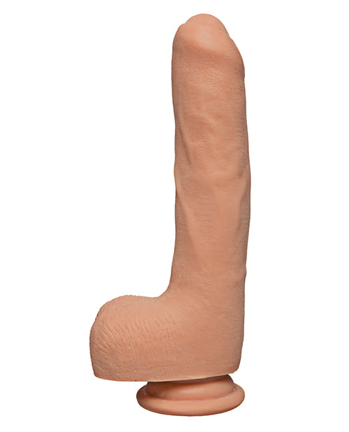 D 9" Uncut Dildo with Suction Cup - Vanilla Product Image.