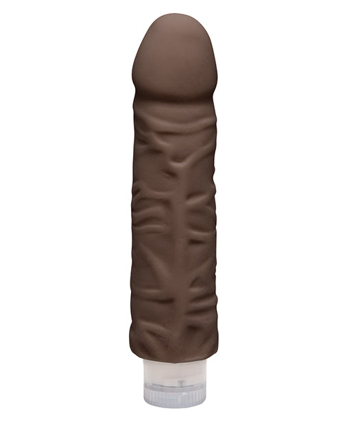 7" Shakin' D Vibrating Dildo - Chocolate Product Image.