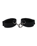 In A Bag Black Vegan Leather Handcuffs with Velvet Lining