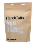 In A Bag Black Vegan Leather Handcuffs with Velvet Lining