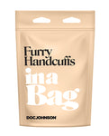 Indulgence Unleashed - Luxury Black Furry Handcuffs by In A Bag