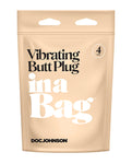 In A Bag 4" Vibrating Butt Plug - Black for Sensational Intimacy