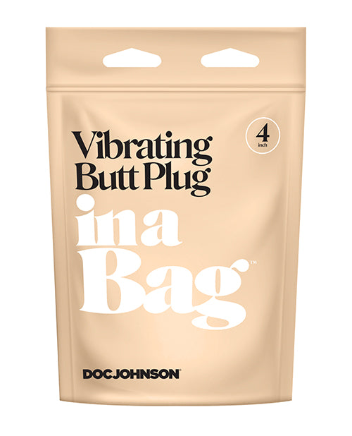 In A Bag 4" Vibrating Butt Plug - Black for Sensational Intimacy Product Image.