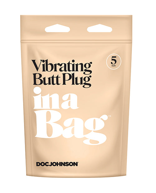 Plug Anal Vibrador In A Bag de 5" - Negro Product Image.