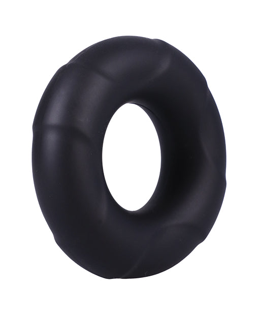 In A Bag Black Silicone C-Ring: Elevate Your Intimate Moments Product Image.