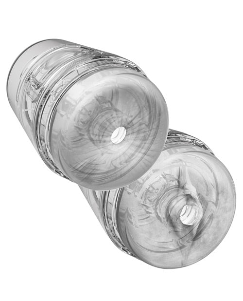 Main Squeeze Pop Off Optix: Transparent Double-Ended Stroker Product Image.