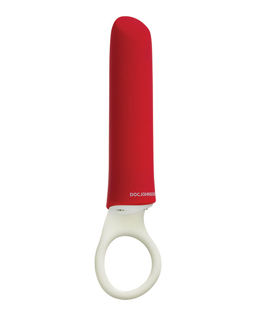 iPlease Limited Edition Mini-Vibe - Red/White - 20 Vibration Patterns Product Image.