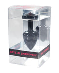 Diogol Anni Round Red Butt Plug with Swarovski Crystal - 25mm