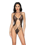 Enchanting Elegance Fishnet Teddy with Jewel Detail