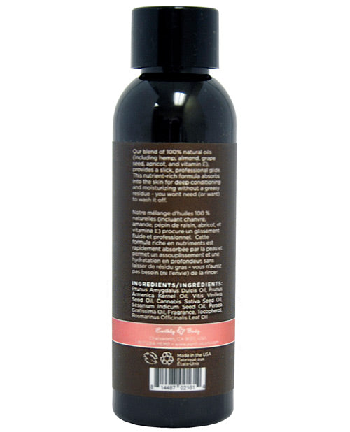 Aceite de masaje corporal terrenal - Lujosa mezcla 100% natural - 8 Oz Product Image.