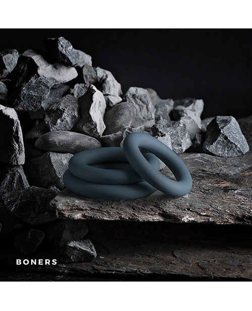 Boners 3 件式陰莖環套裝 - 黑色 Product Image.