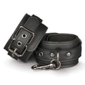 Easy Toys Faux Leather Handcuffs in Black: Unleash Your Passionate Side