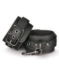 Easy Toys Faux Leather Handcuffs in Black: Unleash Your Passionate Side