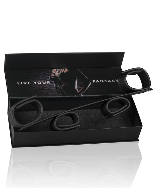 Easy Toys Wrist & Ankle Bondage Bar - Black Product Image.