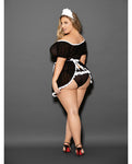 Conjunto de lencería Euphoria Private Maid negro/blanco