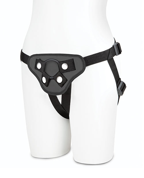 Lux Fetish Beginners Strap On Harness - Black: Your Gateway to Passionate Exploration Product Image.