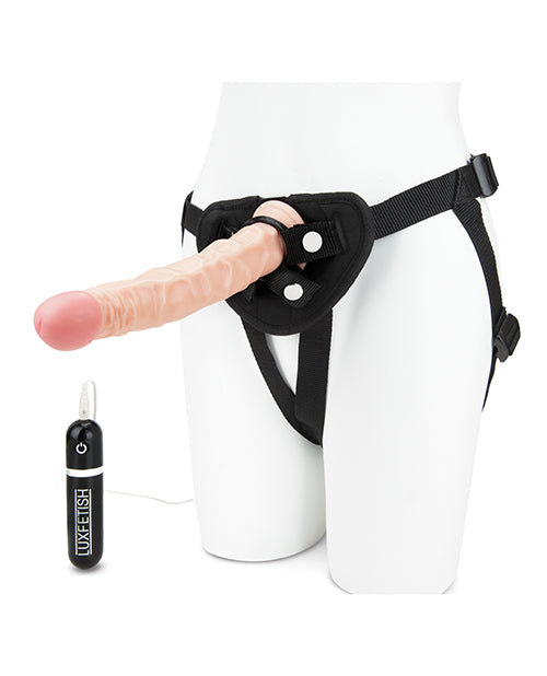 Lux Fetish 8.5" Vibrating Dildo & Harness Set: Ultimate Pleasure Kit