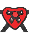 Lux Fetish Red Heart Strap On Harness & 5-Inch Dildo Set