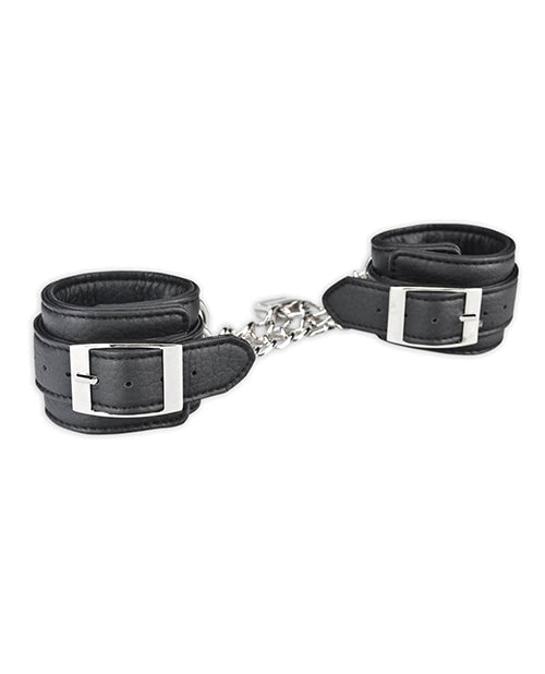 Lux Fetish Leatherette Cuffs: Unleash Desire Product Image.