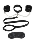 Juego de collar, esposas y correa Lux Fetish: kit de bondage definitivo para la exploración íntima