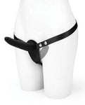 Lux Fetish Strap-On Harness Dildo with Satin Blindfold