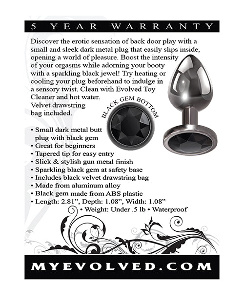 Evolved Black Gem Anal Plug: A Touch of Glamour for Ultimate Pleasure Product Image.