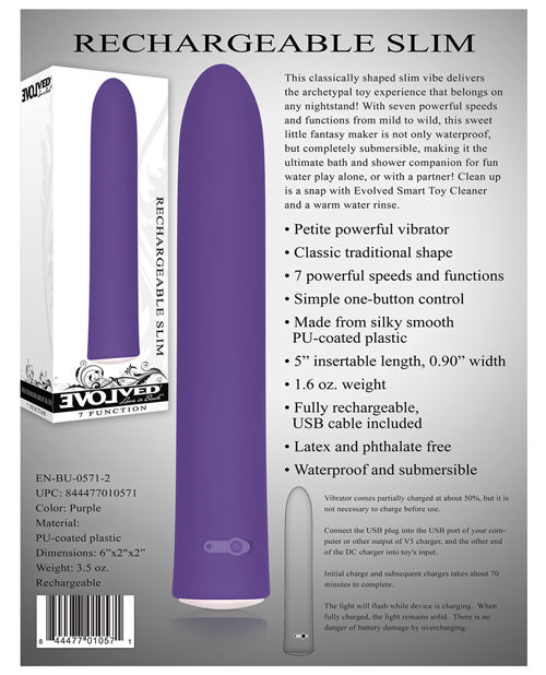 Vibrador Slim Evolved Love is Back - Enchanting Purple Product Image.