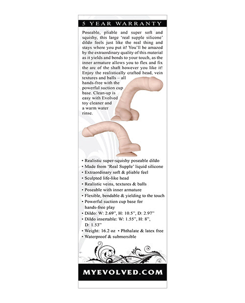 Evolved FlexiSilicone 10.5" Poseable Dildo: A Journey of Pleasure Product Image.