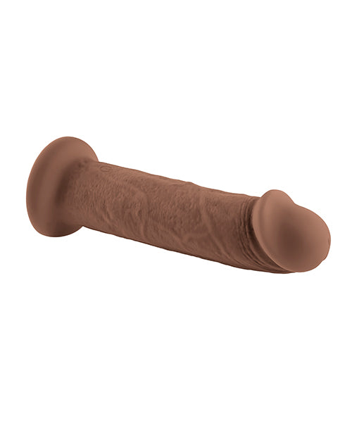 Evolved 7" Girthy Vibrating Dong - Dark: Your Gateway to Intimate Pleasure Product Image.