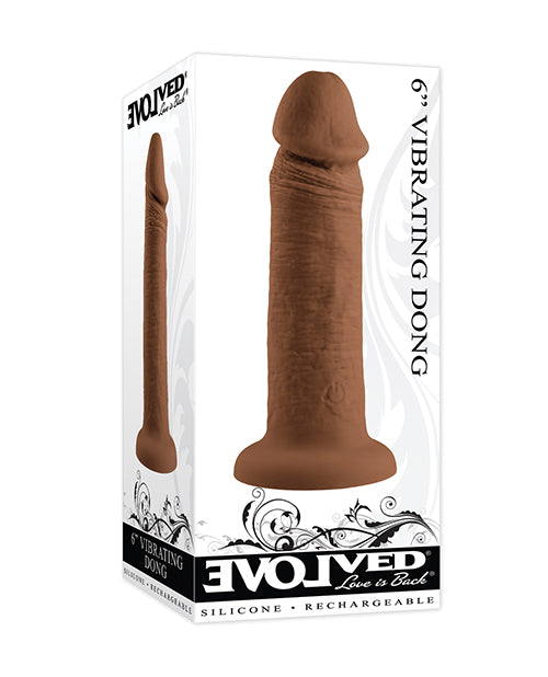 Evolved 6" Light-Up Vibrating Dong Product Image.