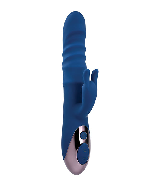 Evolved The Ringer Rechargeable Thrusting Rabbit - Blue Product Image.